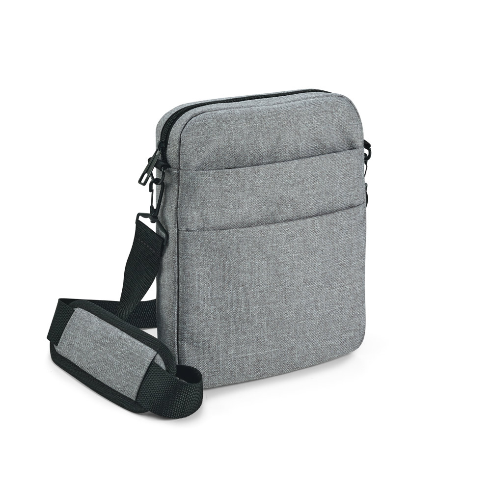 Sac à bandoulière publicitaire - 600D - GRAPHS Gris clair